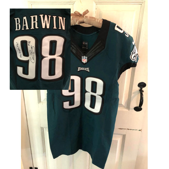 Signed Authentic Connor Barwin Jersey